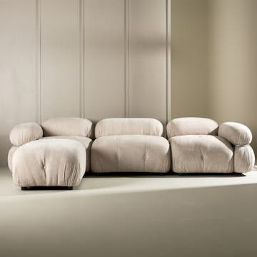 3-sitssoffa Venture Home Mika 4 st Moduler Beige Divan