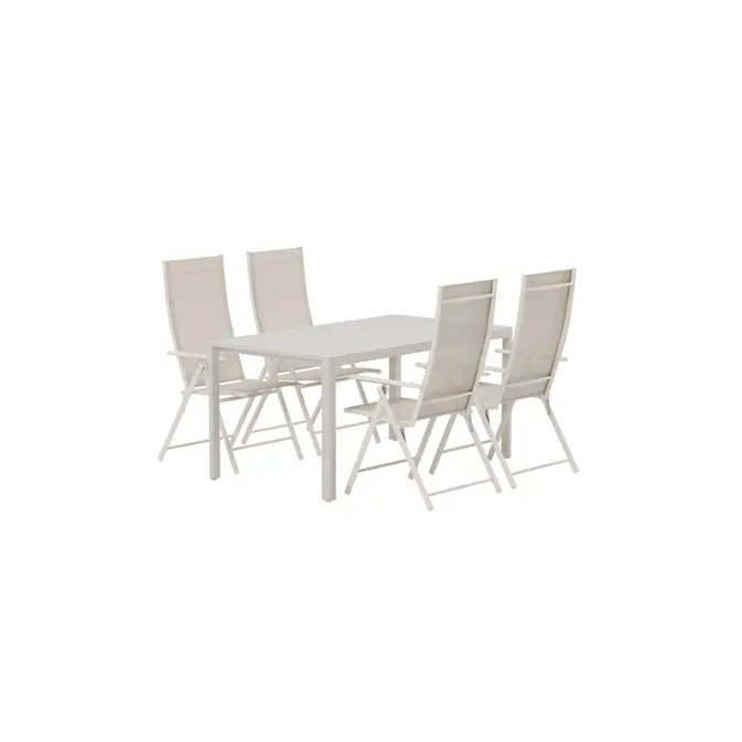 Matgrupp Utomhus Venture Home Giardini 90x150 cm med 4 st Levanzo Trädgårdsstolar