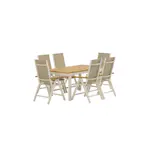 Matgrupp Utomhus Venture Home Panama 90x160 cm med 6 st Panama Trädgårdsstolar