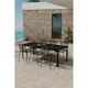 Matgrupp Utomhus Venture Home Mirko 90x205 cm med 6 st Peking Trädgårdsstolar