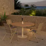 Matgrupp Utomhus Venture Home Croft Ø120 cm med 4 st Bois Trädgårdsstolar