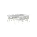 Matgrupp Utomhus Venture Home Lino 100x220 cm med 6 st Linos Trädgårdsstolar