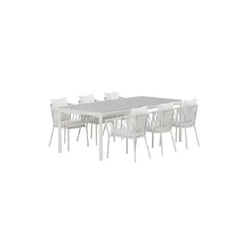 Matgrupp Utomhus Venture Home Lino 100x220 cm med 6 st Linos Trädgårdsstolar