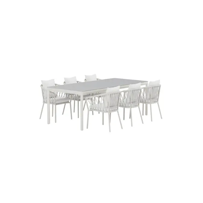 Matgrupp Utomhus Venture Home Lino 100x220 cm med 6 st Linos Trädgårdsstolar