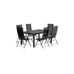 Matgrupp Utomhus Venture Home Capo 100x160 cm med 6 st Levanzo Trädgårdsstolar