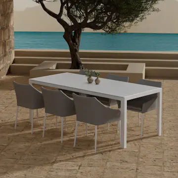 Matgrupp Utomhus Venture Home Break 90x205 cm med 6 st Spoga Trädgårdsstolar