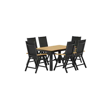 Matgrupp Utomhus Venture Home Panama 90x150 cm med 6 st Panama Trädgårdsstolar