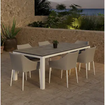 Matgrupp Utomhus Venture Home Llama 100x205 cm med 6 st Spoga Trädgårdsstolar