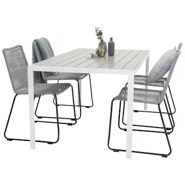 Matgrupp Utomhus Venture Home Bront 150 med 4 Leon Trädgårdsstolar