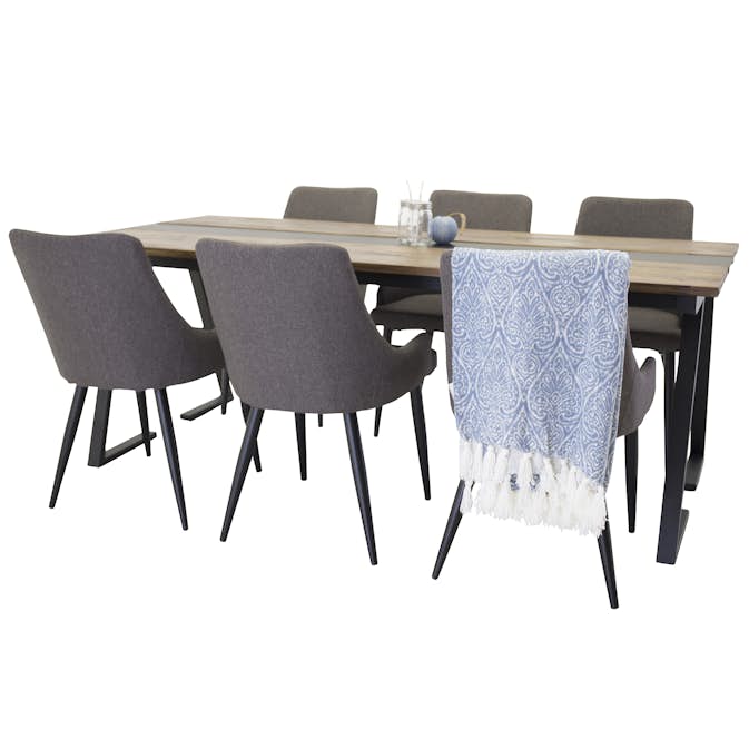 Matgrupp Sky Furniture Jane med 6 Plake Stolar