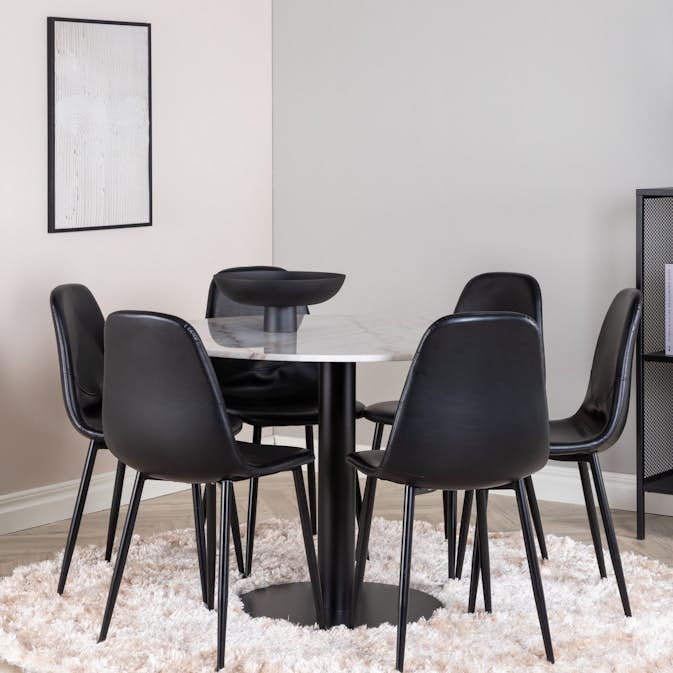 Matgrupp Venture Home Estelle med 6 Pobbie Stolar