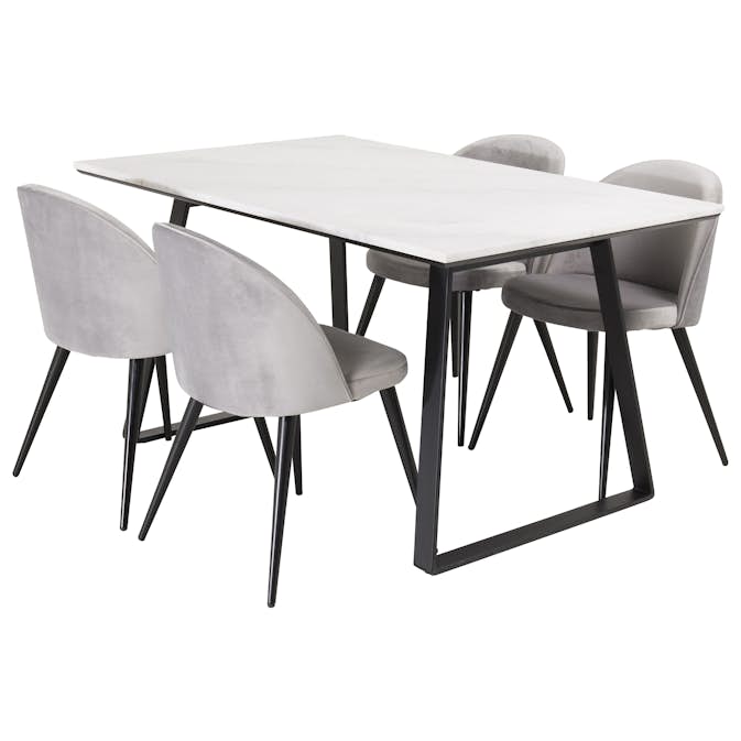 Matgrupp Venture Home Estelle med 4 Valentina Stolar