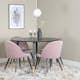 Matgrupp Venture Home Dipp med 4 Velvet stolar Runt