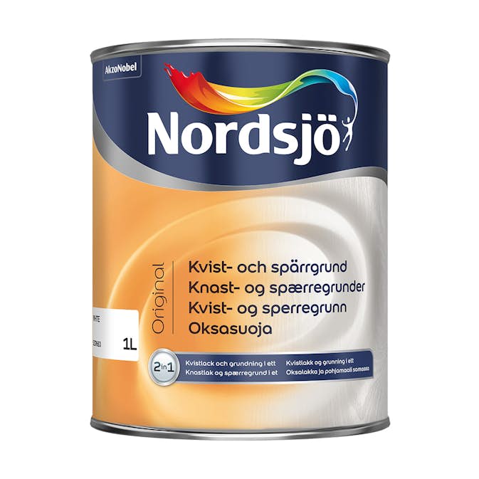 Grund och spärrfärg Nordsjö Original Kvist- & Spärrgrund Vit