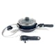 Grytset Smart Living Svart 9 Delar Grytor & Stekjärn med Avtagbara Hantag & Non-Stick