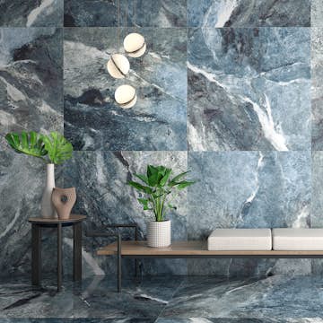 Klinker Tenfors Amazona Blue Marmor Blank 60x120 cm