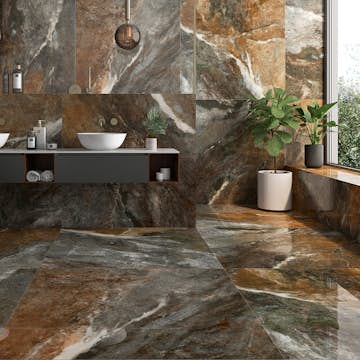 Klinker Tenfors Amazona Coffee Marmor Blank 120x120 cm