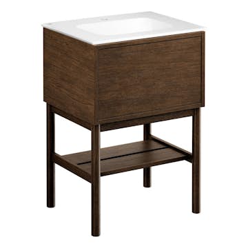 Tvättställskåp Gustavsberg Ducentic 60 cm med Tvättställ i Porslin och Benställning