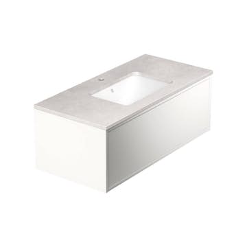 Tvättställskåp Gustavsberg Ducentic 100 cm med Stenbänkskiva och Underlimmat Tvättställ