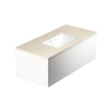 Tvättställskåp Gustavsberg Ducentic 100 cm med Stenbänkskiva och Underlimmat Tvättställ