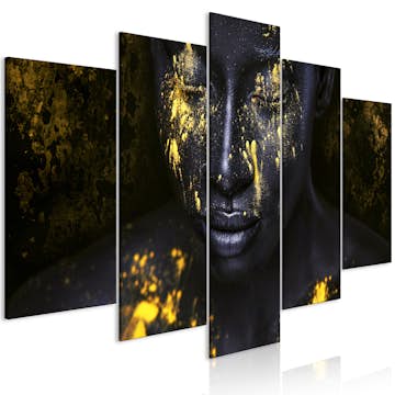 Tavla Arkiio Bathed in Gold (5 Parts) Wide 200x100