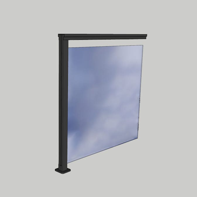 Glasräcke Novoroom Komplett Sektion H-P