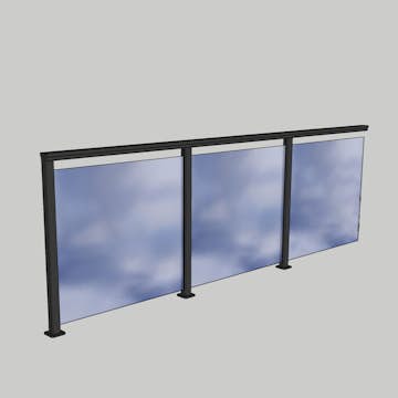 Glasräcke Novoroom Komplett Sektion H-P