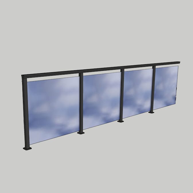 Glasräcke Novoroom Komplett Sektion H-P