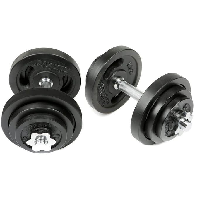 Hantlar Hammer Dumbbell Set Black 40 kg