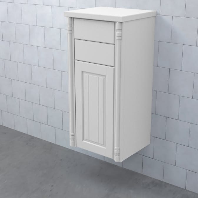 Halvhögt Skåp Björbo Badrum Valhall med Lucka och 2 Lådor