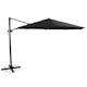 Hängparasoll Hillerstorp SideWinder XL Svart Ø350 cm - Ställbart Parasoll med Kryssfot
