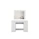 Sminkbord Scandinavian Choice Ramender Komplett med Sminkspegel, förvaring & Bordsskiva i Glas 120cm