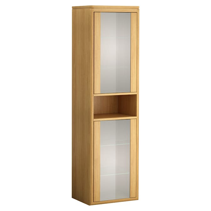 Högskåp DuoBad Vilan med Frostglasdörrar