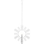 Inomhusdekoration Star Trading Hanging Snowflake med Flamme