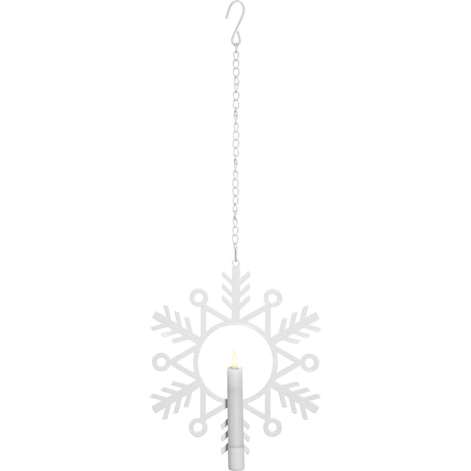 Inomhusdekoration Star Trading Hanging Snowflake med Flamme