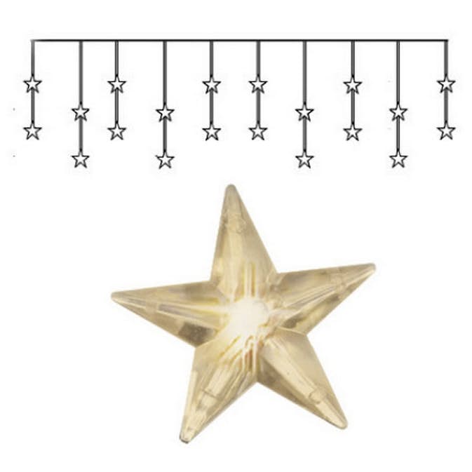 Ljusgardin Star Trading Star Curtain Transformer 20 LED Varmvit