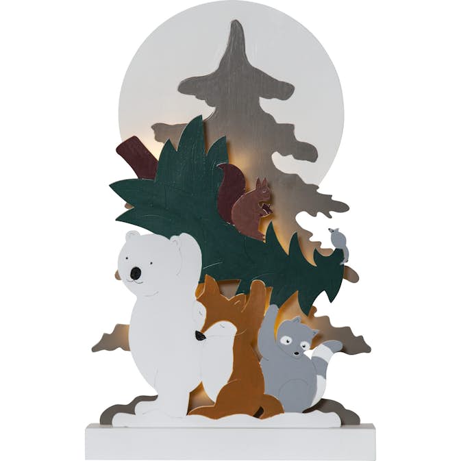 Juldekoration Star Trading Forest Friends Carry Home The X-mas Tree