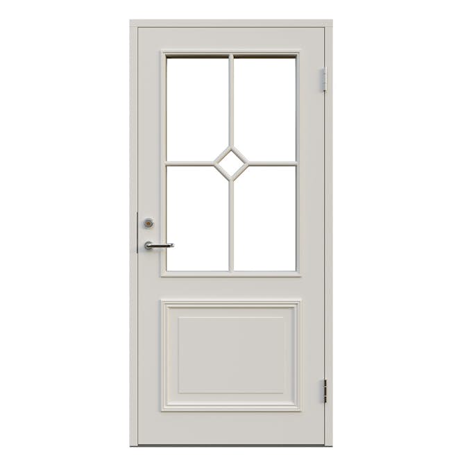 Ytterdörr Leksandsdörren Brenäs Klarglas Eco74 RC2N