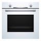 Inbyggnadsugn Bosch Serie 2 HBA530BW0S Vit med Varmluft