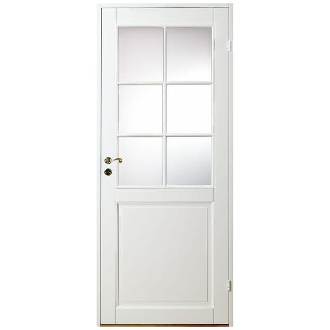 Innerdörr Diplomat Massiv SP6 Vit Klarglas