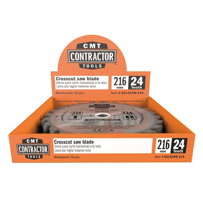 Sågklinga CMT Orange Tools Contractor 216x2,4x30 Z24 W 10 st