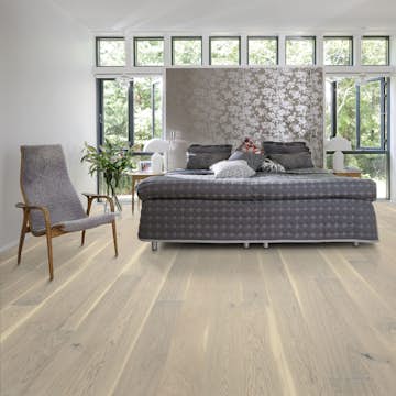 Trägolv Kährs Torum Vit Mattlackad Ek 1-stav