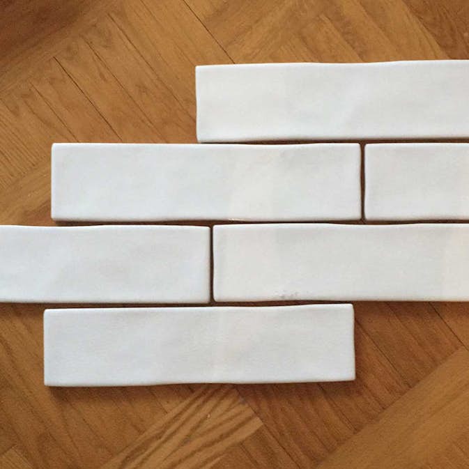 Kakel Lhådös Piano Vit Blank 8x30 cm