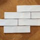 Kakel Lhådös Piano Vit Blank 8x30 cm