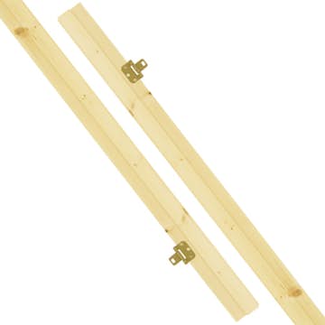 Karmsidor Diplomat Pardörr Snap-In Obehandlad Furu