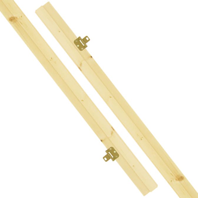 Karmsidor Diplomat Pardörr Snap-In Obehandlad Furu