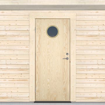 Kallförrådsdörr Sveadörren Runt Fönster Obehandlad