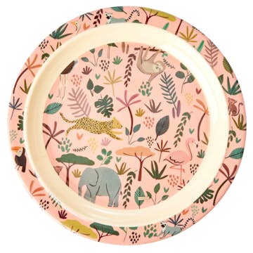 Barntallrik Rice Jungle Animals