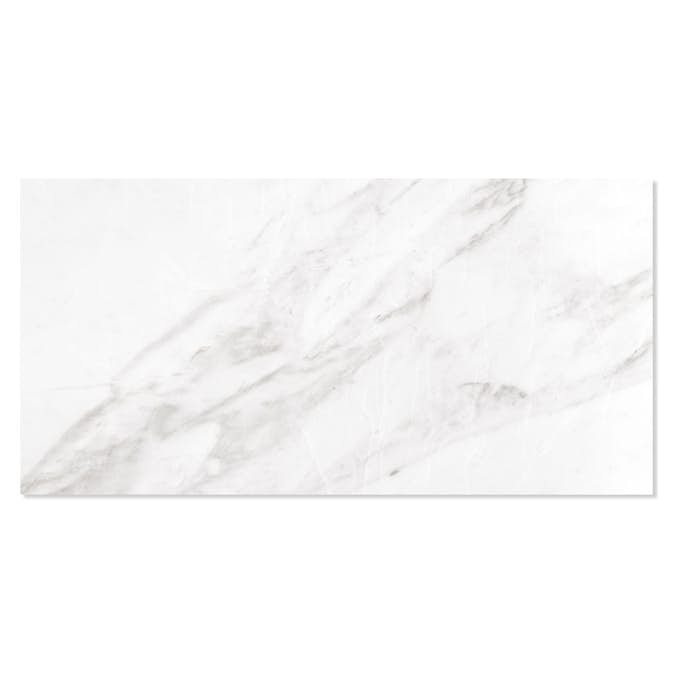 Marmor Hill Ceramic Kakel Aguilas Vit-Grå Blank Rak 30x60 cm
