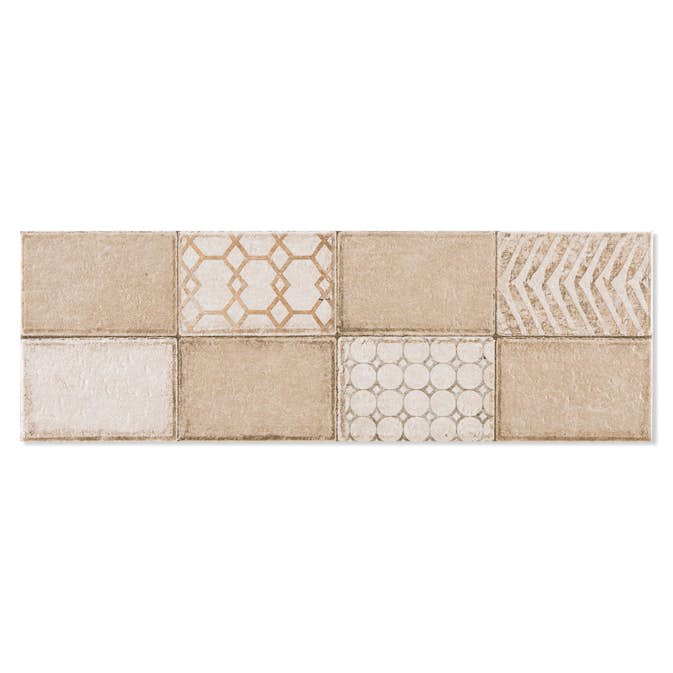 Dekor Hill Ceramic Troyes Flerfärgad Matt Mönstrad kvadrater 1 Rund cm
